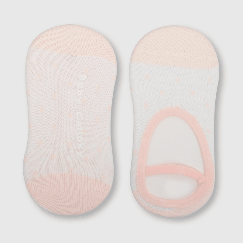 Calcetin deportivo de bebe niña 2 pack rosado (0 a 2 años)