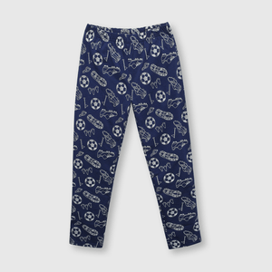 Pijama de niño algodón azul (2 a 12 años)