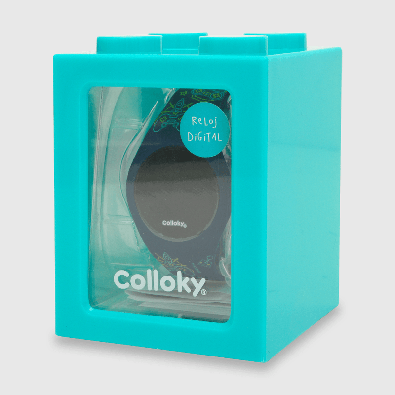 Reloj digital de niño azulino