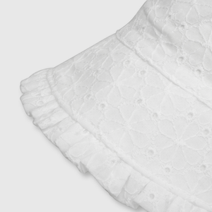 Sombrero de bebe niña de brodery blanco (3 a 24 meses)
