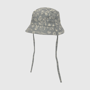 Sombrero de bebe niño safari gris (3 a 24 meses)