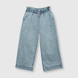 Jeans de niña ancho azul (2 a 12 años)