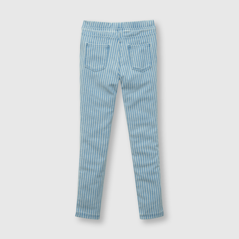 Jegging de niña listada azul (2 a 12 años)