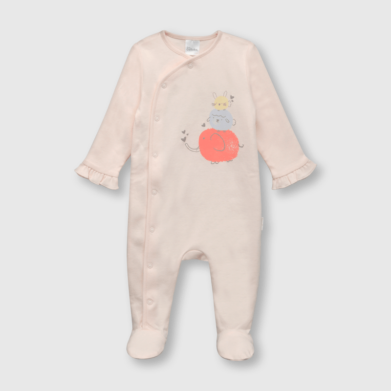 Osito de bebe niña estampado rosado (0 a 9 meses)