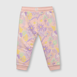 Pantalón de bebe niña floreado rosado (3 a 36 meses)