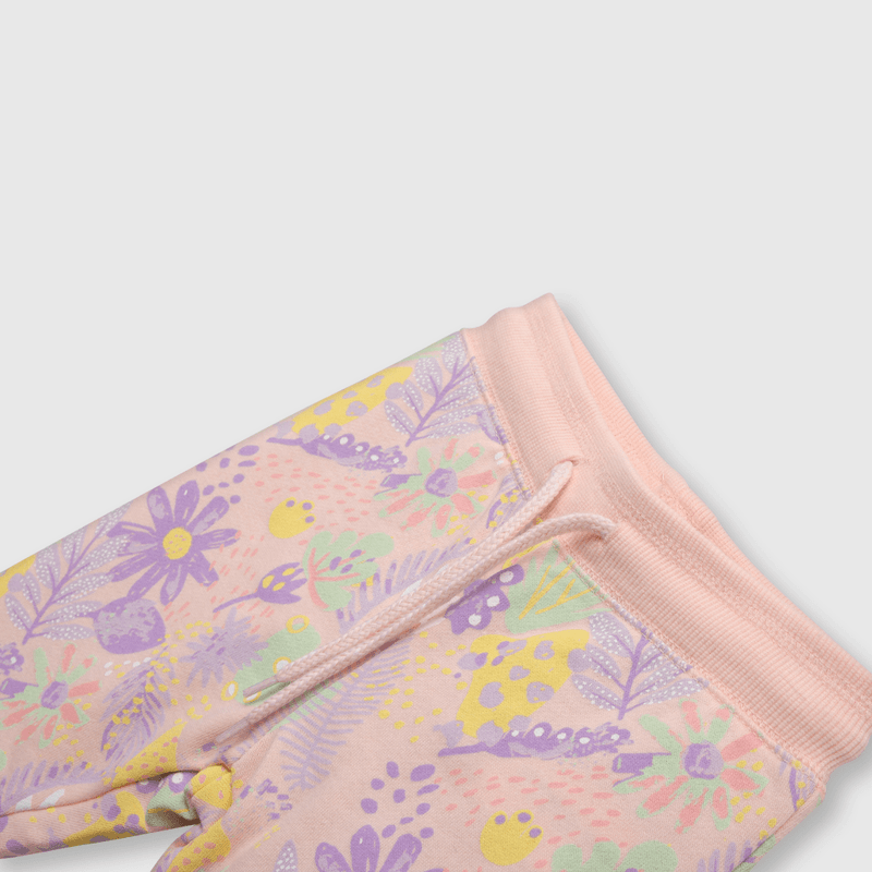 Pantalón de bebe niña floreado rosado (3 a 36 meses)