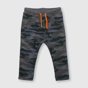 Pantalón de bebe niño camuflado gris (3 a 36 meses)