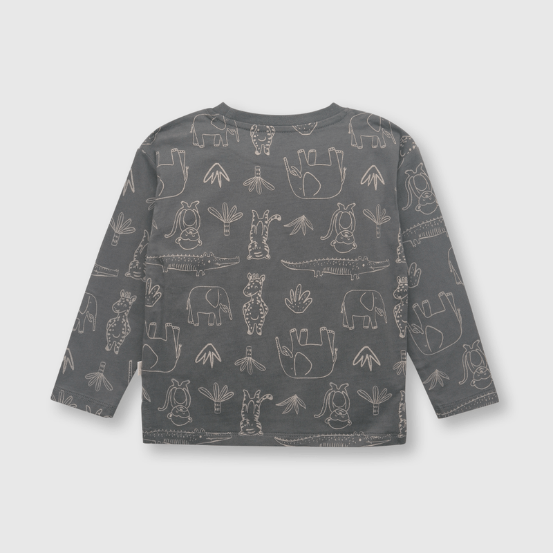 Polera de bebe niño safari gris (3 a 36 meses)