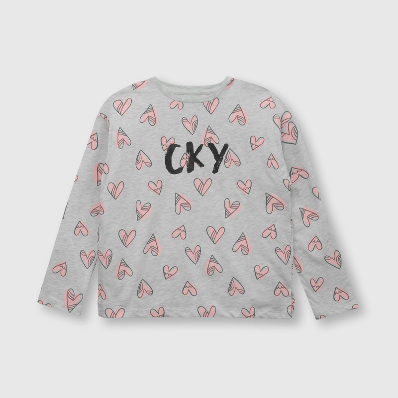Polera de niña colloky gris (2 a 12 años)