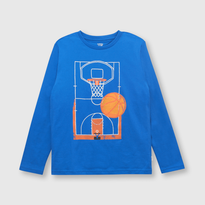 Polera de niño basquetbol azul (2 a 12 años)