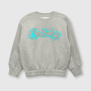 Polerón de niña Colloky bordado gris (2 a 12 años)