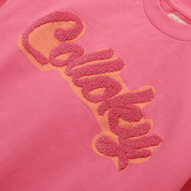 Polerón de niña Colloky bordado rosado (2 a 12 años)