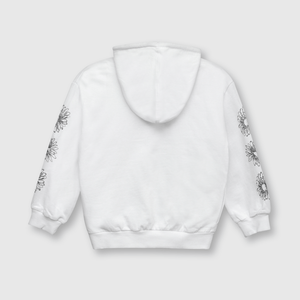Polerón de niña flores blanco (2 a 12 años)