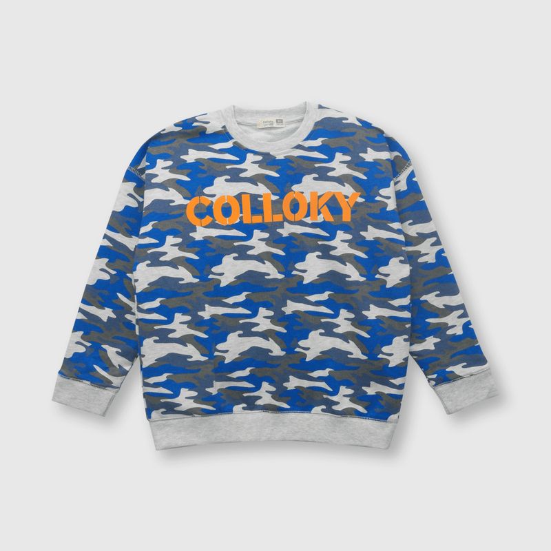Polerón de niño camuflado azul (2 a 12 años)
