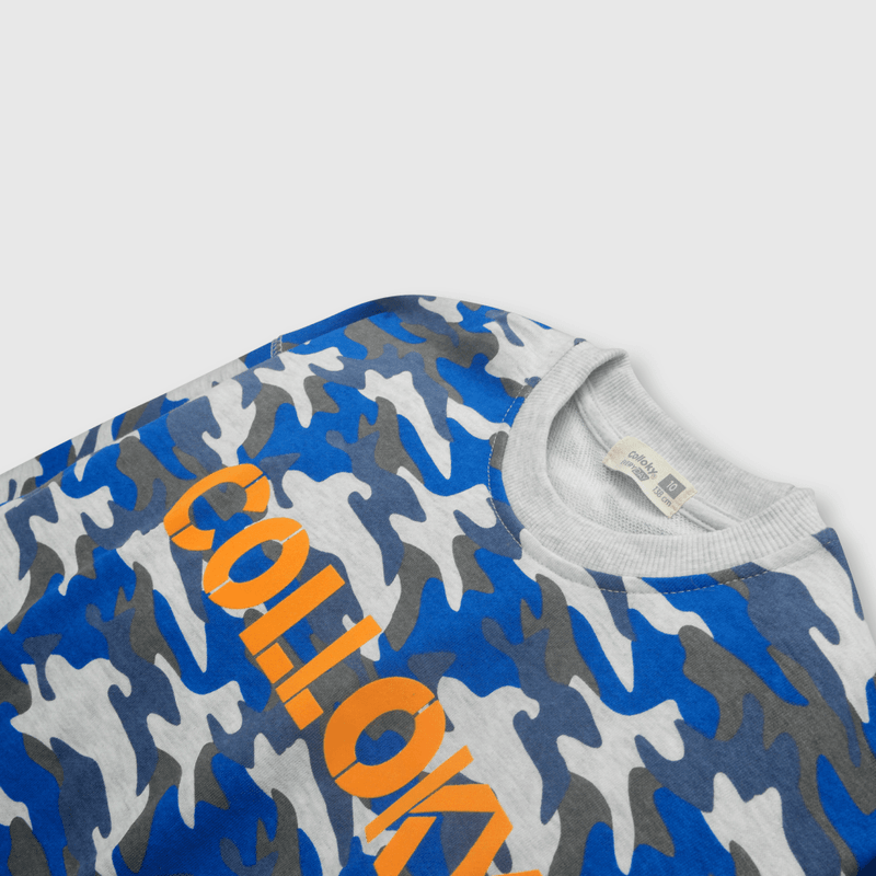 Polerón de niño camuflado azul (2 a 12 años)