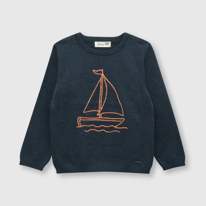 Sweater de bebe niño velero azul (3 a 36 meses)