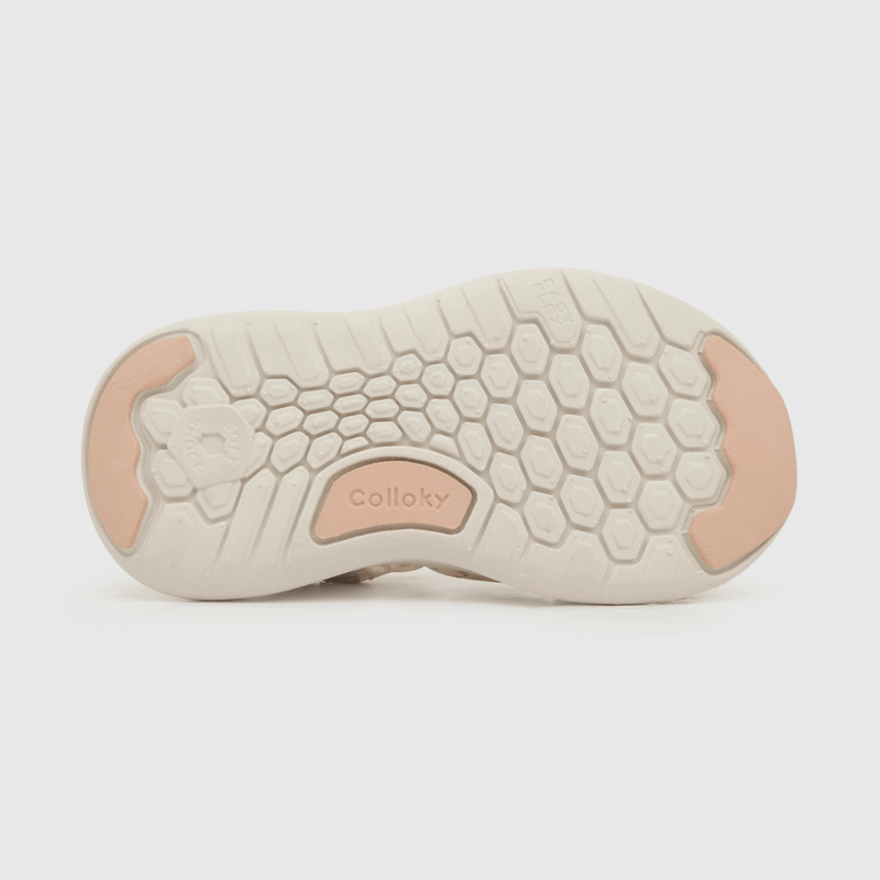 Sandalia de niña velcro estampada rosado (21 a 27)