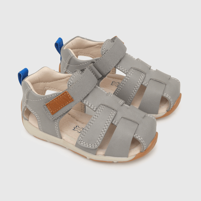 Sandalia de niño 2 velcros franciscana gris (18 a 21)