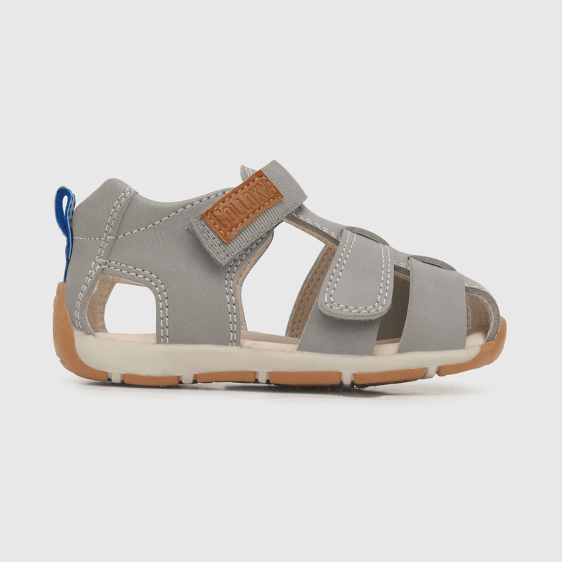 Sandalia de niño 2 velcros franciscana gris (18 a 21)