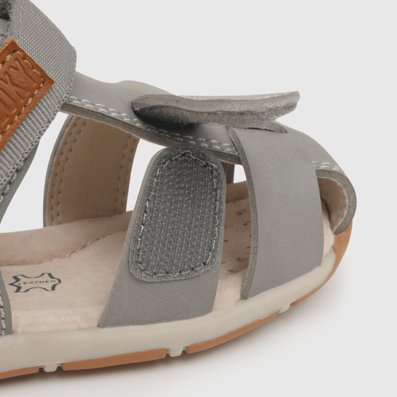 Sandalia de niño 2 velcros franciscana gris (18 a 21)