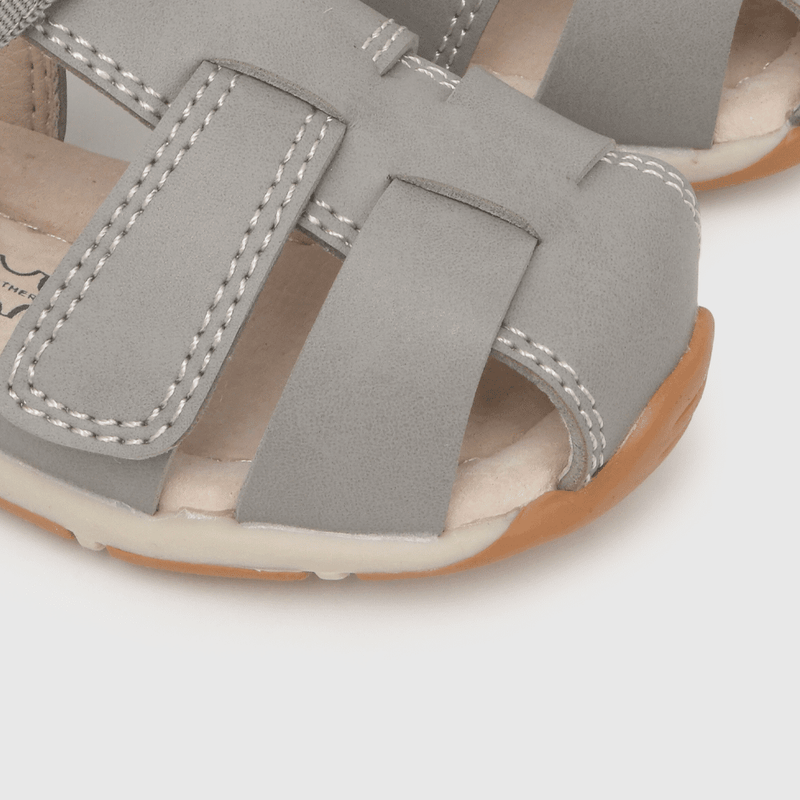 Sandalia de niño 2 velcros franciscana gris (18 a 21)