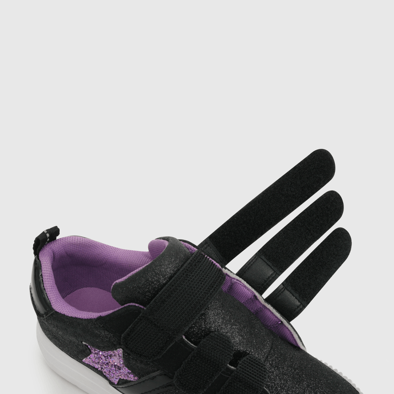 Zapatilla de niña glitter plataforma negro (28 a 38)