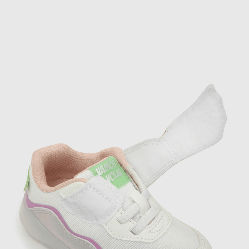 Zapatilla luces de niña super heroe blanco (21 a 27)