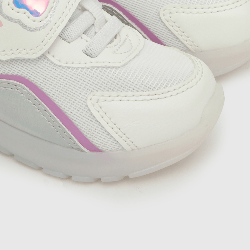 Zapatilla luces de niña super heroe blanco (21 a 27)