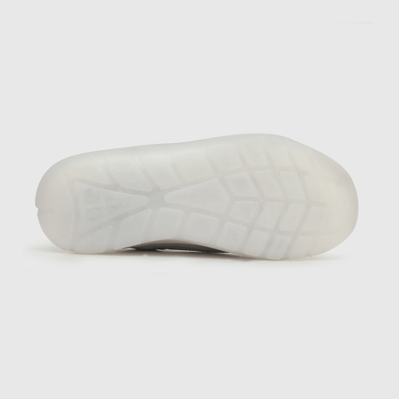 Zapatilla luces de niña velcro elástico gris (28 a 36)