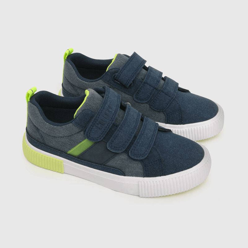 Zapatilla urbana de niño tres velcros azul (28 a 36)