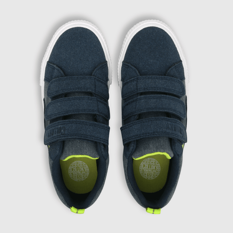 Zapatilla urbana de niño tres velcros azul (28 a 36)