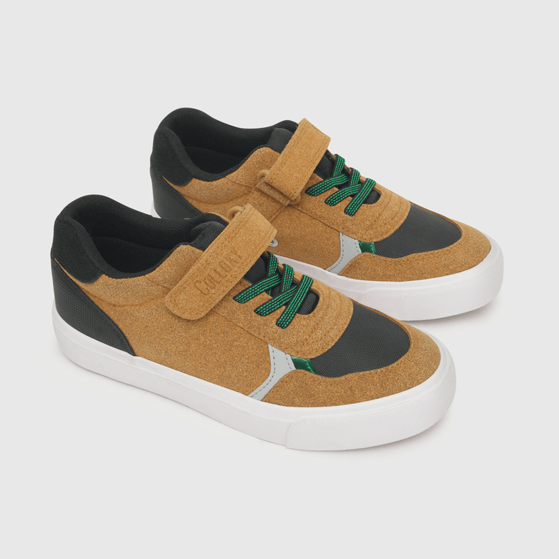 Zapatilla urbana de niño Velcro elástico amarillo (28 a 36)