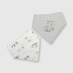 Babero de bebe niño 2 pack estampado blanco