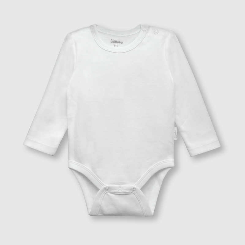 Body de bebe 3 pack de algodón blanco (0 a 24 meses)