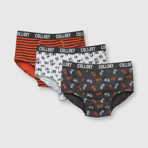 Calzoncillo de niño 3 pack estampado gris (2 a 12 años)