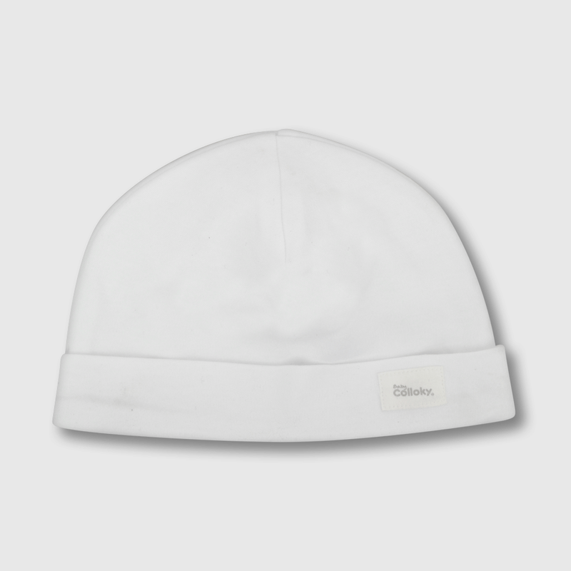 Gorro de bebe 3 pack de algodón blanco