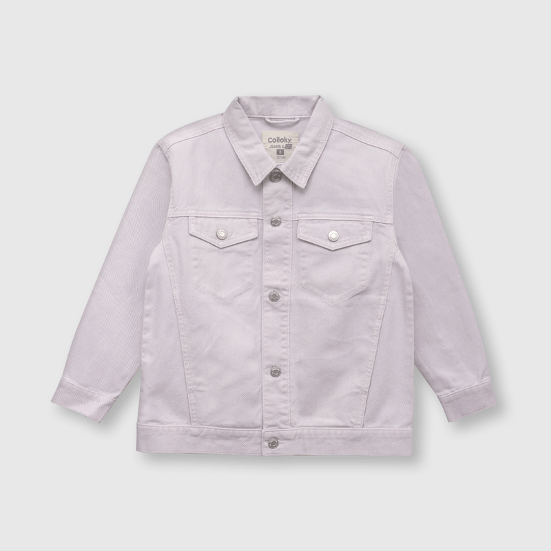 Chaqueta de mezclilla niña lila (2 a 12 años)