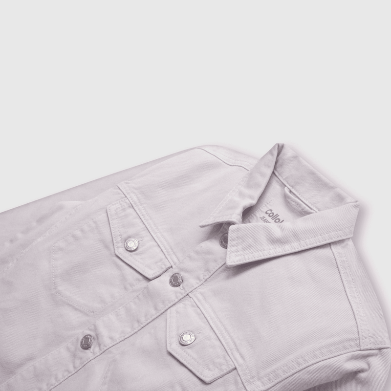 Chaqueta de mezclilla niña lila (2 a 12 años)