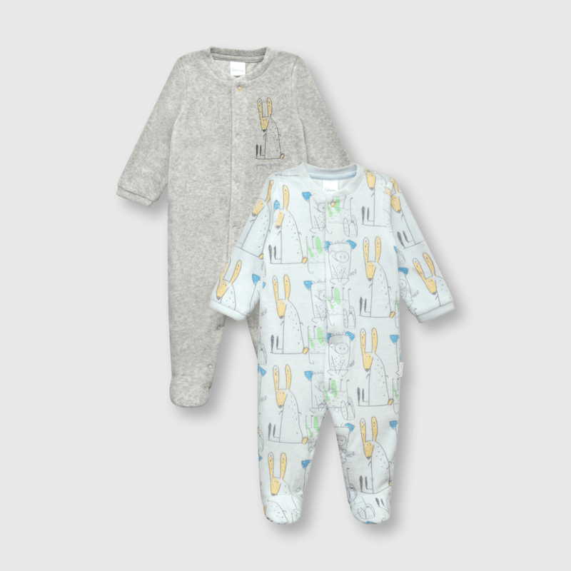 Osito de bebe niño elefantito celeste (0 a 9 meses)