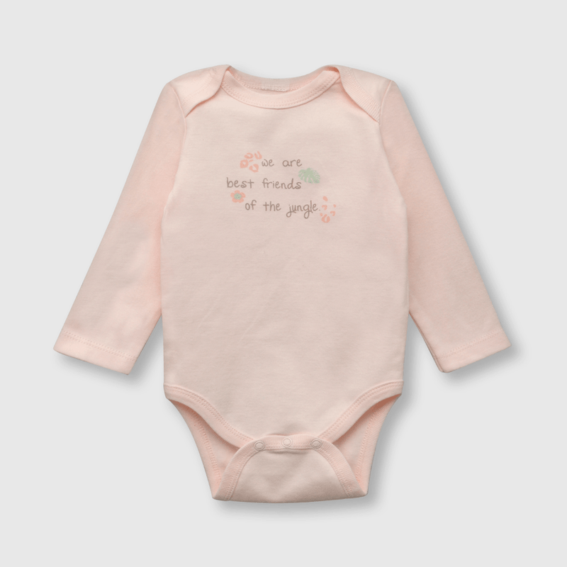Pack bodies de bebe niña 5 pack safari beige (0 a 24 meses)