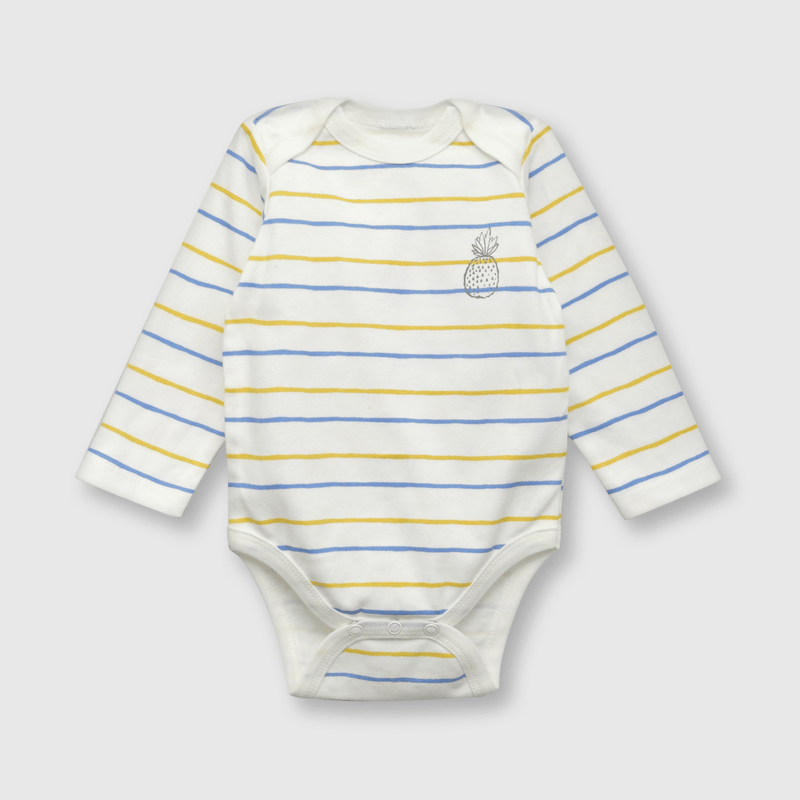 Pack bodies de bebe niño 5 pack frutas gris (0 a 24 meses)