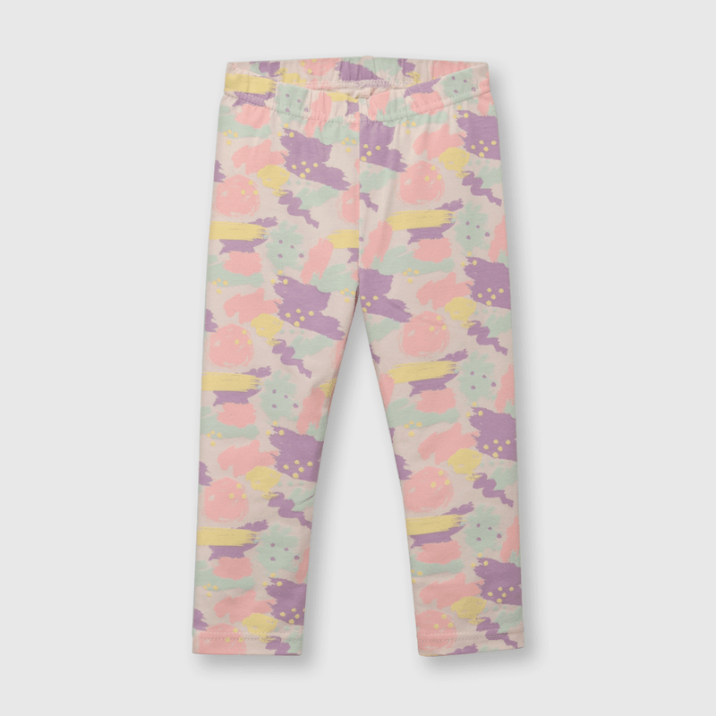 Pata de bebé niña estampada rosada (3 a 36 meses)