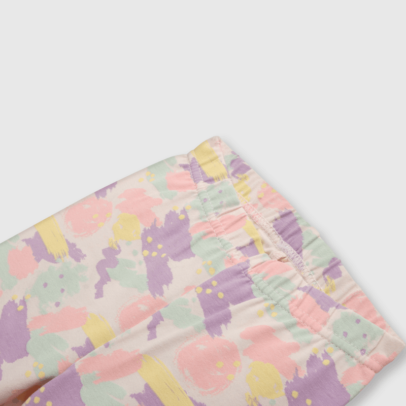Pata de bebé niña estampada rosada (3 a 36 meses)