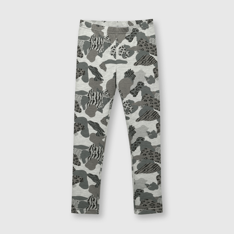 Pata de niña estampada gris (2 a 12 años)