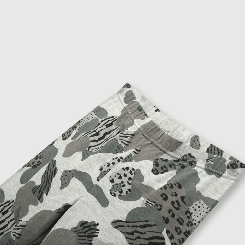Pata de niña estampada gris (2 a 12 años)