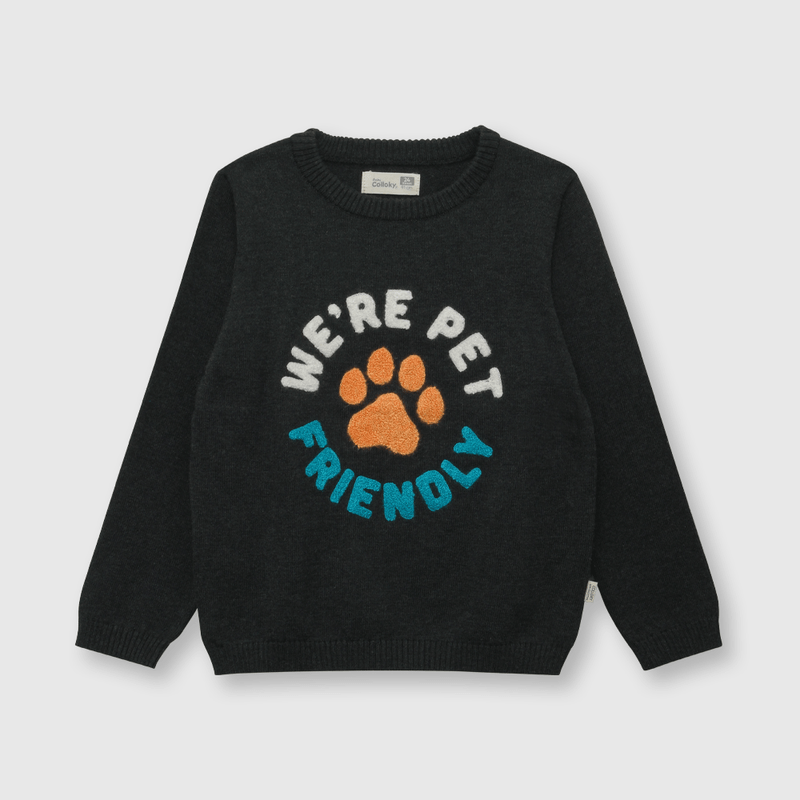 Sweater de bebe niño pet gris (3 a 36 meses)