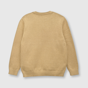 Sweater de niño con parche beige (2 a 12 años)