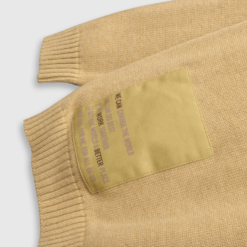 Sweater de niño con parche beige (2 a 12 años)