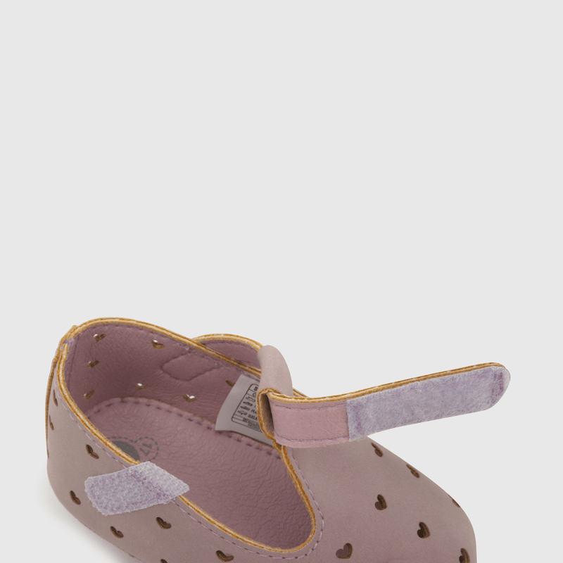 Reina de niña cut off de corazones morado (14 a 18)