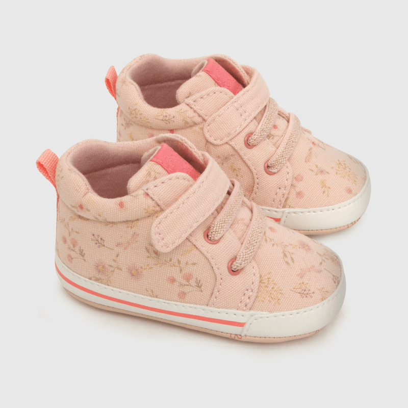 Zapatilla de niña floral rosado (14 a 18)
